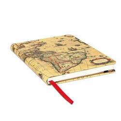 Paperblanks - Ealy cartography - Western Hemisphere - Midi - 176 Sider - Ulinjeret