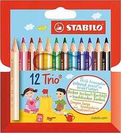 Stabilo Farveblyant Trio Jumbo korte 12 stk.