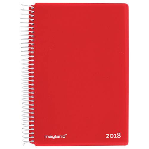 Spiralkalender 1 dag - rød, 12x17cm 2022