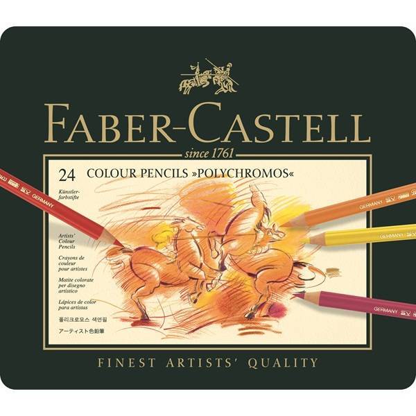 Faber Castell Farveblyanter Polychromos 24 stk. i boks