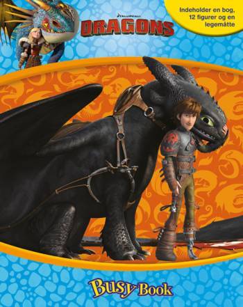 Dragons - Busy Book - bog med 12 figurer og legemåtte
