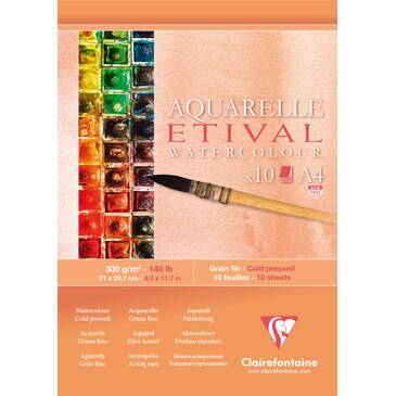Clairefontaine Etival akvarelblok A4 - 300g