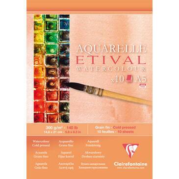 Clairefontaine Etival akvarelblok A5 - 300g