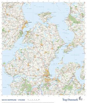 Trap Danmark: Kort over Skive Kommune - Topografisk kort 1:75.000