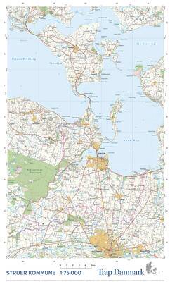 Trap Danmark: Kort over Struer Kommune - Topografisk kort 1:75.000