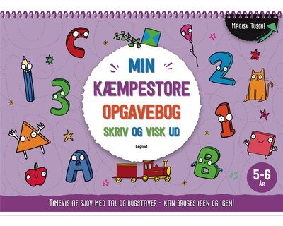 Min kæmpestore opgavebog - skriv og visk ud igen - til 5-6 år