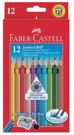 Faber Castell Farveblyanter Grip Jumbo 12 stk. i boks