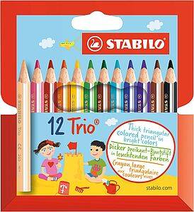Stabilo Farveblyant Trio Jumbo korte 12 stk.