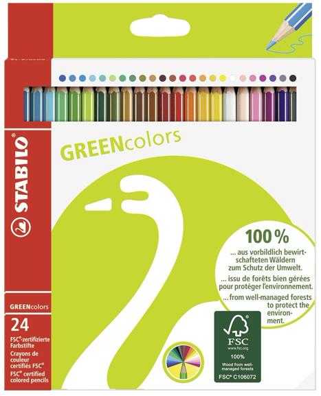STABILO GREENcolors - Farveblyant - 24 stk.